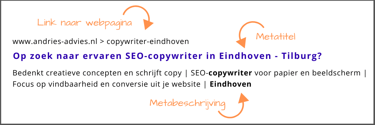 Verleidelijke metatags schrijven - voorbeeld
