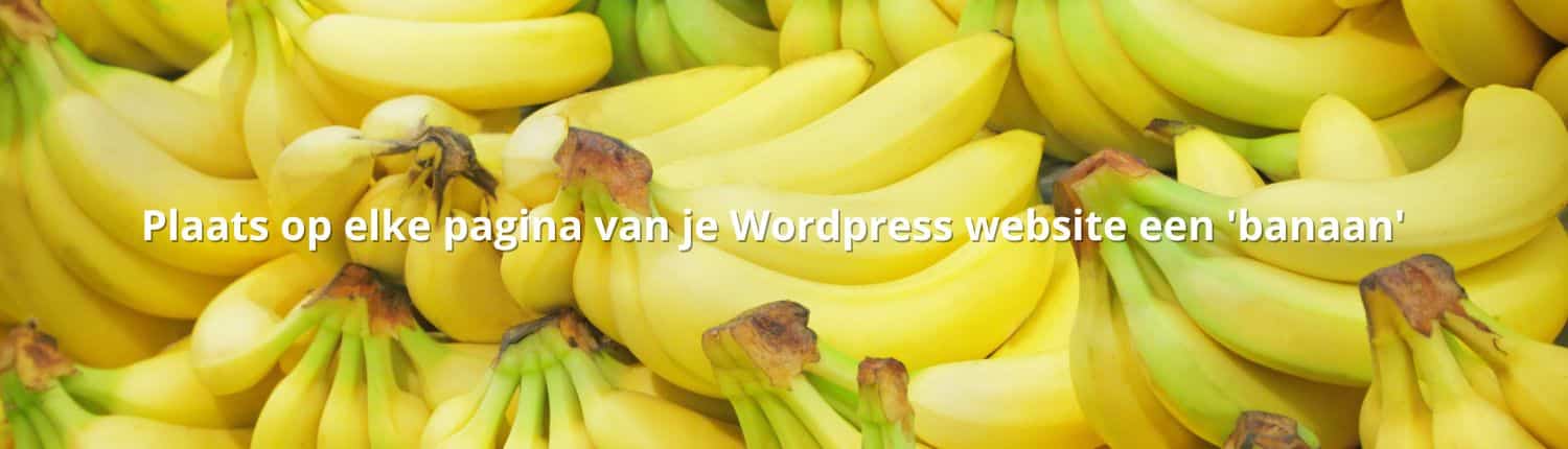 Plaats op elke pagina van je Wordpress website een banaan